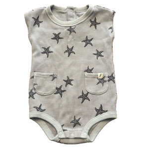 Easy Peasy 18M Starfish Organic‎ Cotton Romper One Piece Blue Waffle Baby (17)